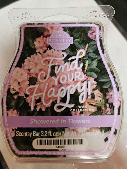 Showered in flowers
