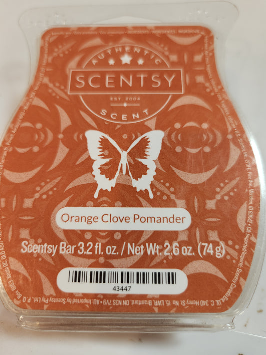 Orange clove pomander.